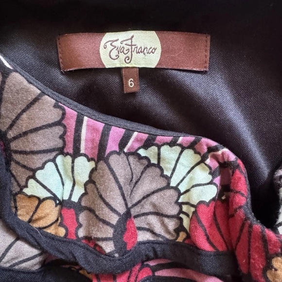 Anthropologie Eva Franco Dress Sz 6 Womens Y2K Ruffles Party Church Made In USA - Picture 7 of 10